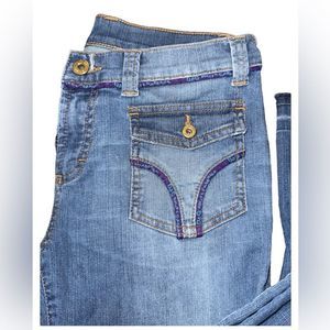 🎉HP🎉 Dolce & Gabbana vintage rare women’s Denim Jeans with purple accent…